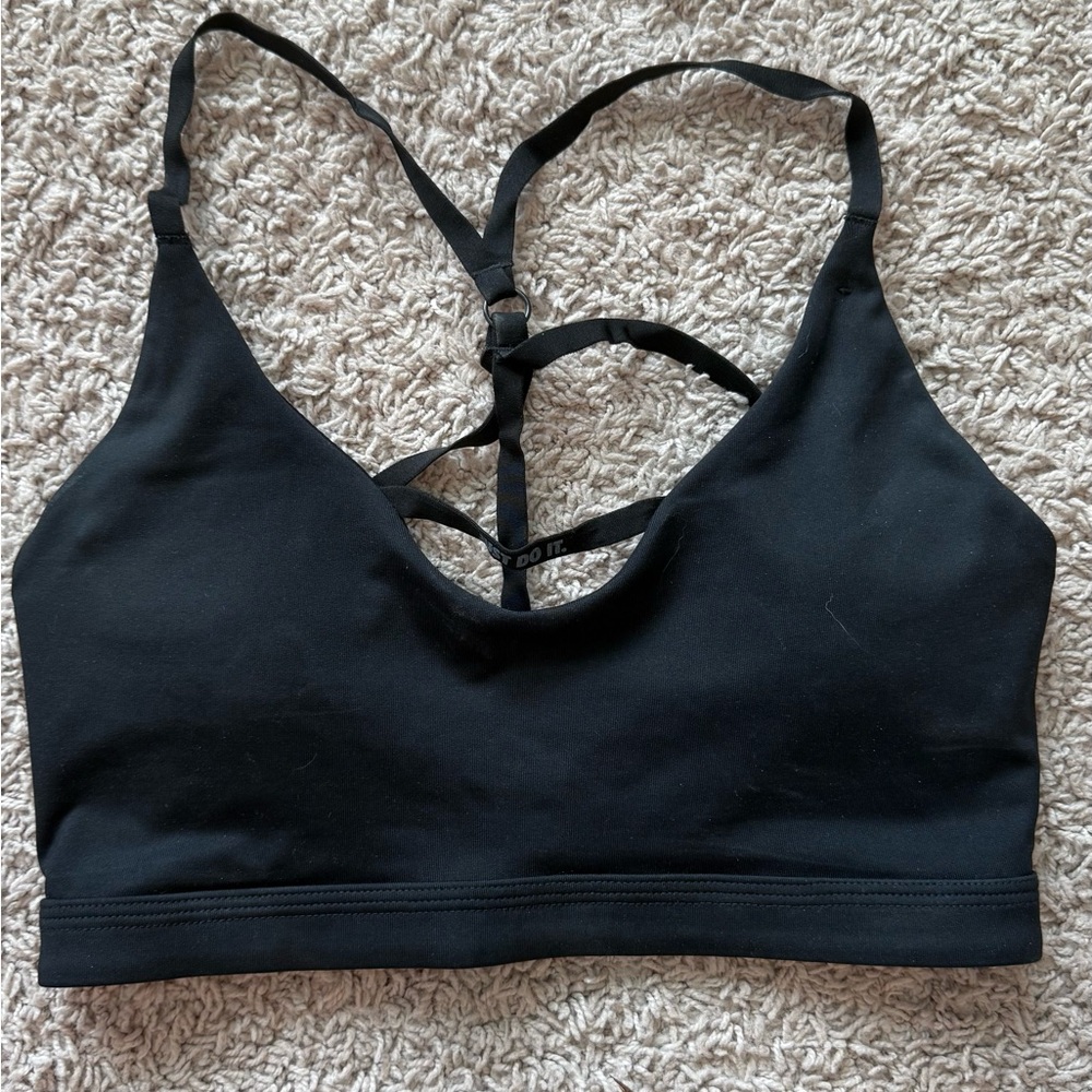 Nike black sports bra M